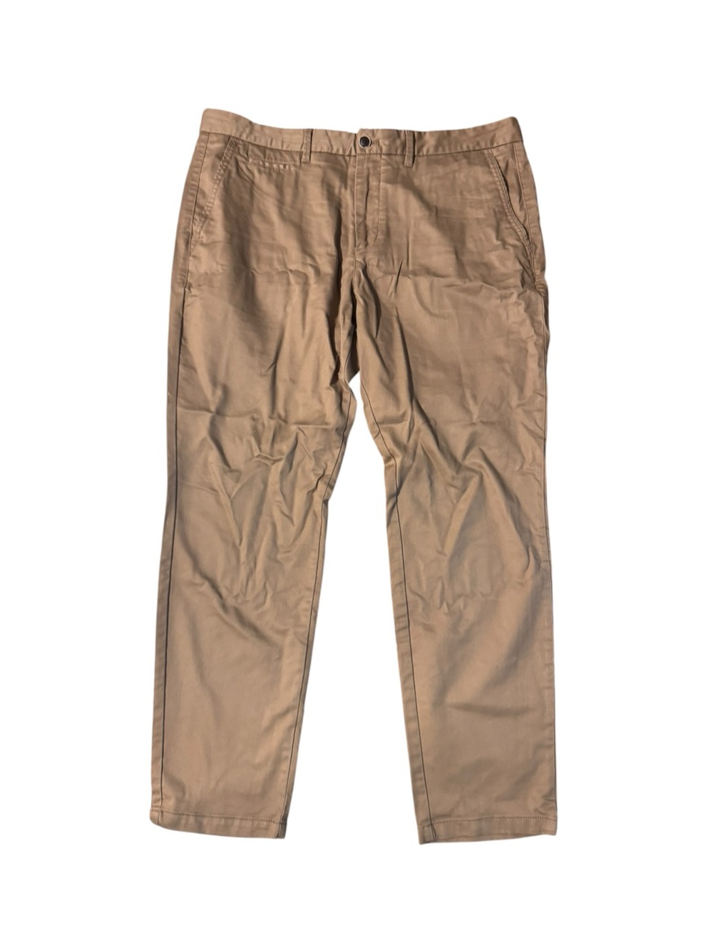 Perk Men’s Khaki Chino Pants 38x30 Slim Fit Stretch Golf Casual Flat Front